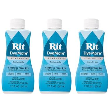 Imagem de Rit DyeMore Corante de fibra líquida sintética de 200 ml para roupas, decoração e artesanato – Kentucky Sky (pacote com 3)