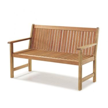 Imagem de Banco 2 Lugares Madeira Maciça com Encosto 120cm Primavera Casa e Jardim Móveis Stain Jatobá