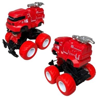 Imagem de Power Toys TECH - Giro Radical: Carrinho Monster Big Foot Truck de Fricção Bombeiro