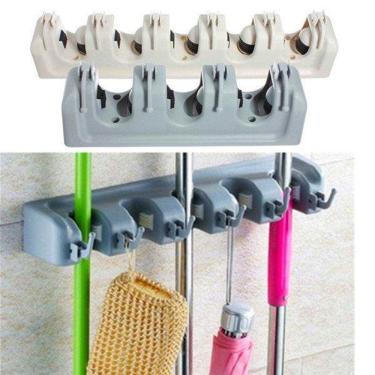 Imagem de Esfregão montado na parede escova vassoura organizador suporte d onesize