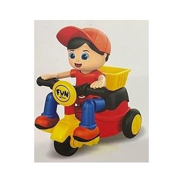 Imagem de Brinquedo moto de plastico com motor friccão (LARANJA)