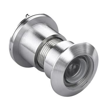 Imagem de TOGU TG3828YG-AB Visor de porta de latão UL listado em 220 graus com capa de privacidade resistente para portas de 3,8 cm a 6,3 cm, acabamento em bronze antigo, Tradicional, Deluxe, Brushed Satin Chrome