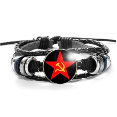 Imagem de Bracelete Símbolo do Comunismo Unissex e Ajustável