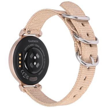 Imagem de C2D JOY Pulseira feminina de nylon de lona compatível com Garmin Lily 2, pulseira de substituição para relógio inteligente - cáqui