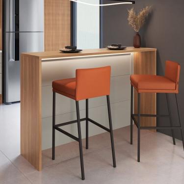 Imagem de Bancada Ilha Alta para Cozinha Isabelle 107,5x165,6x45