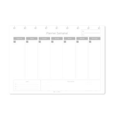 Imagem de Refil Caderno De Disco iscool Planner Semanal Classic Médio Branco