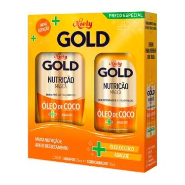 Imagem de Kit Shampoo Niely Gold Nutrição Mágica Óleo de Coco + Abacate 275ml + 