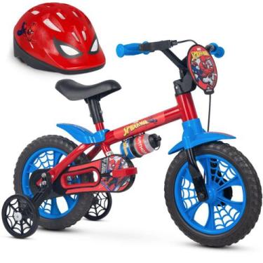 Imagem de Bicicletinha para Menino do Homem Aranha Aro 12 com Capacete - Nathor