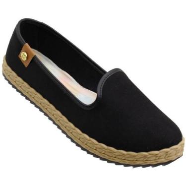 Imagem de Sapatilha Moleca Camurça Flex Feminina, Preto, 37