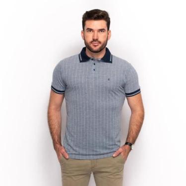 Imagem de Camiseta Polo Teodoro Masculina Listrada Slim Casual - Teodoro Camisar