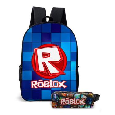 Imagem de Kit Mochila com Estojo Escolar Infantil do Roblox Menino e Menina  - U