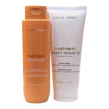 Imagem de Kit Braé Stages Nutrition - Shampoo 250ml + Leave-In 200g