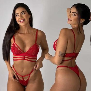 Imagem de Lingerie Feminina Sensual Transparente Renda Tule Sedução - Like4you, 