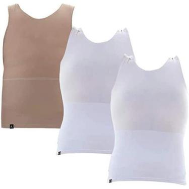 Imagem de Kit com 03 Cintas Modeladoras Masculina Bodyshaper Slim Fitness Fashio