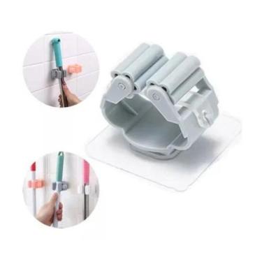 Imagem de Kit C/6 Suporte De Vassoura Rodo Mop Adesivo De Parede - top rio