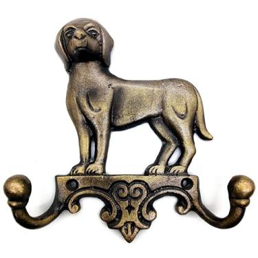 Imagem de 5MOONSUN5 Ganchos de ferro fundido para chave de cachorro decorativo de parede, suporte de trela, ganchos de parede para cães pretos, presente para amantes de cães, porta-chaves para pendurar chaves,