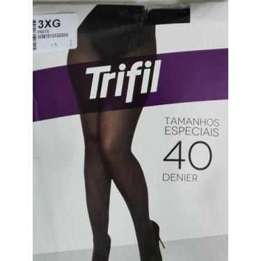 Imagem de Meia Calça Fio 40 Opaca Plus Size Trifil 6101., 2XG, Preto, Feminino