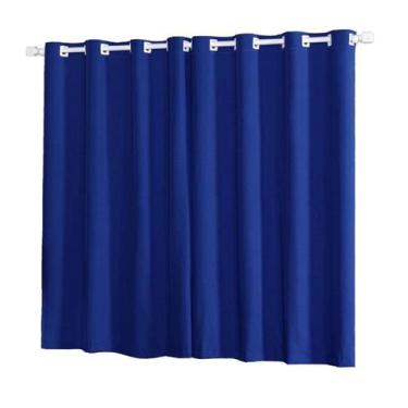 Imagem de Cortina Oxford 2,80 x 1,50 Inibe a Claridade - DH Enxovais, Azul