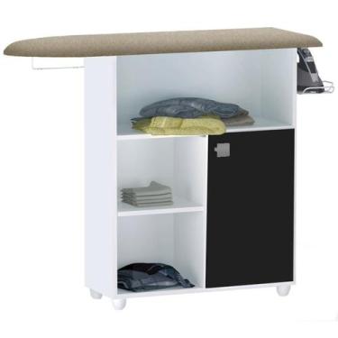 Imagem de Tabua De Passar Roupas 1 Porta Mariana Branco Preto REAJL Moveis, Bran