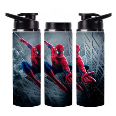 Imagem de Garrafinha do Homem Aranha em Alumínio c/Bico e Tampa 750ml - VilelaGG