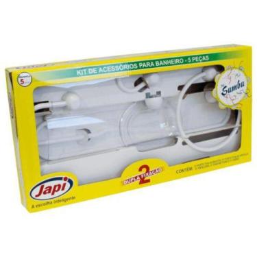 Imagem de Kit Acessórios Para Banheiro 5 Peças Japi Samba Branco