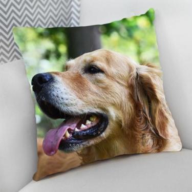 Imagem de Almofada Decorativa Cheia c/ Zíper Dog Pet Cachorro Cão - Deluzz, Gold