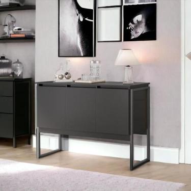 Imagem de Buffet Compacto 3 Portas Verona - Mais de Casa, Preto Onix