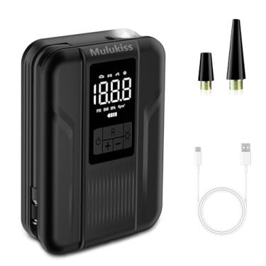 Imagem de Compressor de ar portátil para bomba de ar portátil para pneus de carro, inflador de pneus de 150 PSI e bateria de 5000 mAh, bomba de pneu para motocicleta/bicicleta e bolas com medidor de pressão