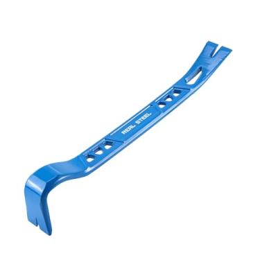 Imagem de REAL STEEL Barra plana, extrator de unhas resistente de 38 cm, barra de cabra forjada de aço de alto carbono para remoção de pregos, rodapés e acabamento 0695
