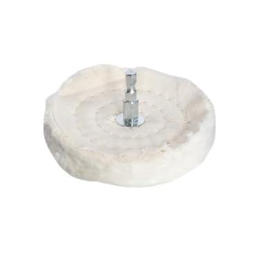 Imagem de 6mm Shank Algodão Polimento Rodas Pano Polimento Roda Moedor para Jóias Madeira Metal Abrasivo Ferramentas Cone Escova, T tipo 100mm