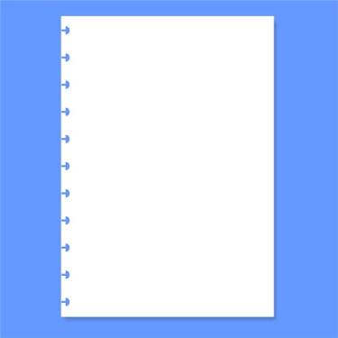 Imagem de Refil de folha Para Caderno de Disco Sistema Inteligente Amor Infinito Cadernos - Branco Liso (MÉDIO - Colegial)