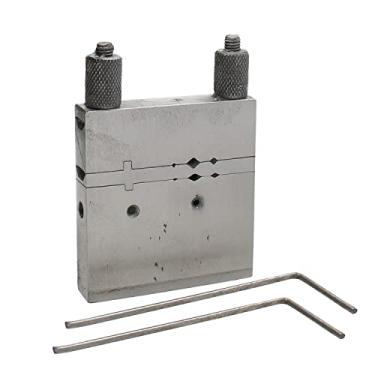 Imagem de The Beadsmith Gabarito de torno de corte de esquadria premium – estilo suíço, feito de aço, 7 cm x 5 cm – para arquivamento de metais pequenos, criação de extremidades planas em fios e tubos – Forma