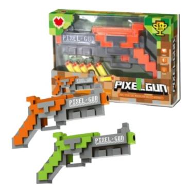 Imagem de Lança Dardos Arma Tipo Nerf Pixel Gun 6 Pçs