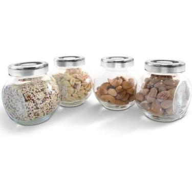 Imagem de Conjunto 4 Potes de Vidro Para Temperos E Condimentos - Asia Golden