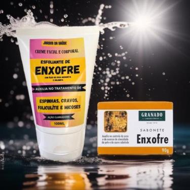 Imagem de Kit Creme Esfoliante de Enxofre + Sabonete de Enxofre Granado Acne, Es