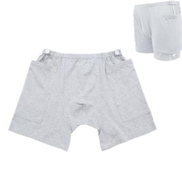 Imagem de Siomlana Calças de fístula, calças de drenagem urinária, calças de cateter, calças de cuidados com incontinência, calças de cuidados com bolsa de drenagem de ostomia, calças de urina para cateteres