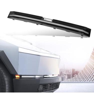 Imagem de Freedommy Para 2024 2025 Tesla Cybertruck amortecedor dianteiro barra superior corrente estrela através de luz LED lâmpada de corrida diurna acessórios de modificação superior