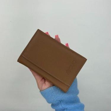 Imagem de Porta-cartão recuo em couro legitimo c.5006, Caramelo