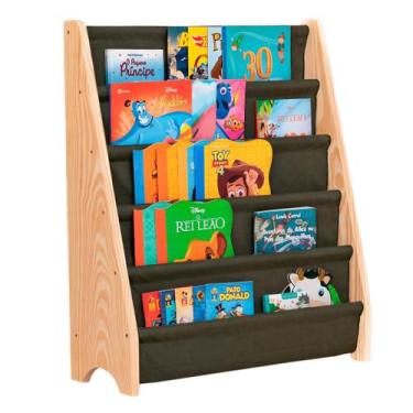 Imagem de Rack Para Livros Infantil, Bookshelf Montessoriano Verde - Curumim Kid