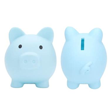 Imagem de tomvorks Cofrinho de porco resistente para decoração de casa infantil (azul)