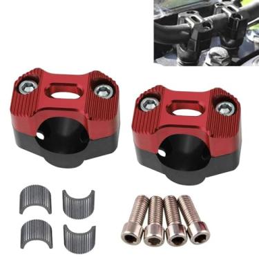 Imagem de Adsspro Universal Motorcycle 7/20.3 cm 1 1/20.3 cm 22MM 28MM CNC Alumínio guidão guidão Risers ajustáveis Fat Bar Adaptador Grampos de montagem universal para EXC KLX KXF YZF CRF XR SX SXF YZ Dirt Pit