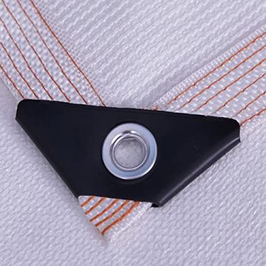 Imagem de Rede de sombreamento de 8 pinos com ilhós, pano de sombra, rede de proteção solar para jardim, rede de sombra, malha resistente a UV, taxa de sombreamento de 85% para flores, plantas, gramado de pátio