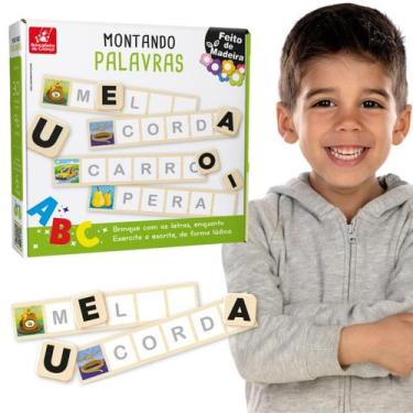 Imagem de Montando Palavras Brinquedo Educativo Para Crianças - Brincadeira de C