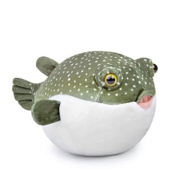 Imagem de Brinquedo de pelúcia, baiacu, peixe, peixe, 18 cm, verde para crianças