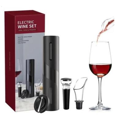 Imagem de Kit Abridor de Vinhos Saca Rolhas Elétrico Automático - Plus