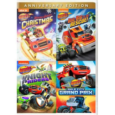 Imagem de GOGO1 Coleção De 4 Filmes Blaze And The Monster Machines: Salva O Natal/ Knight Riders/ Big Rig To Rescue!/ Axle City Grand Prix [Dvd, Pacote Com 4] Região 1