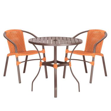 Imagem de 02 Cadeiras Floripa e Mesa Roma Trama 