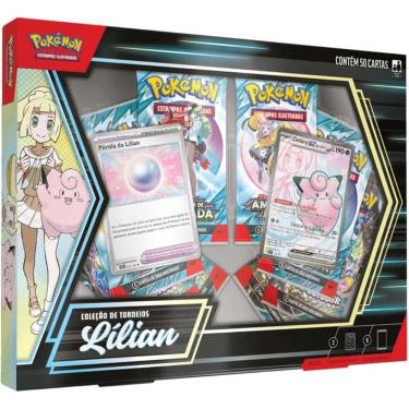 Imagem de Box Pokemon Coleção de Torneios Lilian 50 Cartas Copag TCG