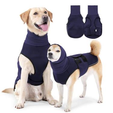 Imagem de Jaqueta de ansiedade para cães JOHNBOLIN Calming Vest azul marinho peq