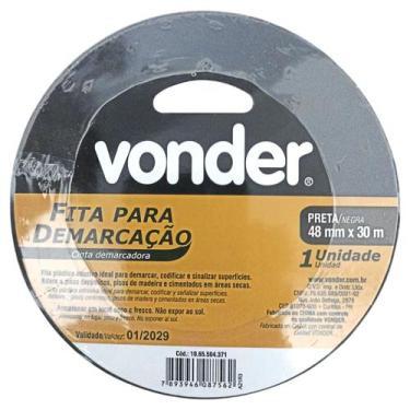 Imagem de Kit Fita Adesiva Demarcação de Solo 4.8 cm x 30 m Preto 10.65.504.371 